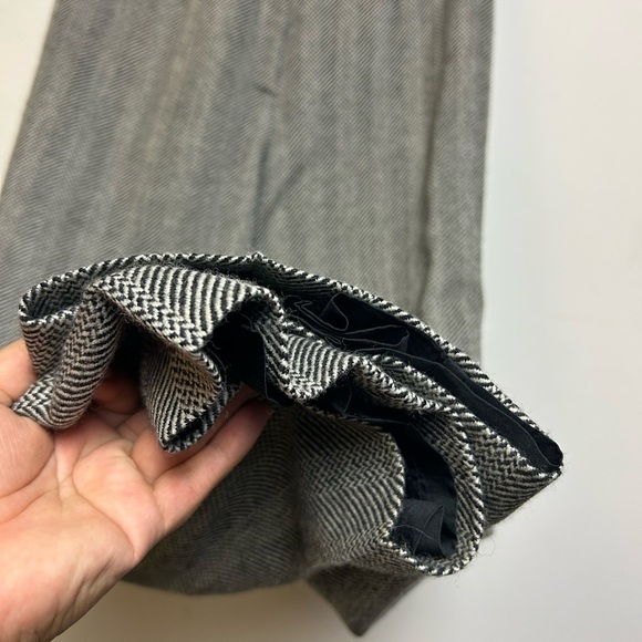 Vintage Talbots Plaid 100% Italian wool fabric pants gray zip waist size 4 - Picture 4 of 9